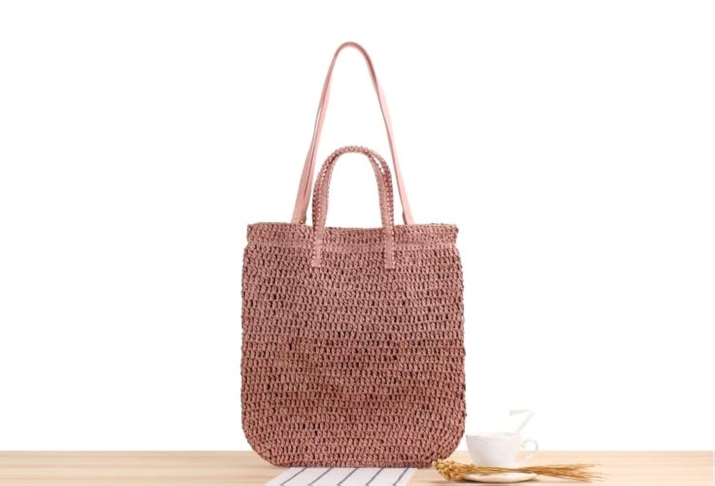 Amazon | [せちめいめい] 草編みバッグ かごバッグ わら織り